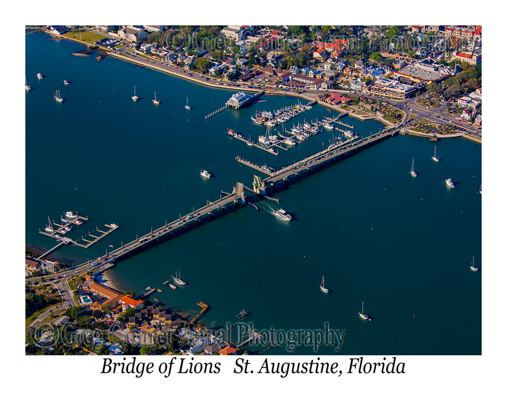 Aerial Photo of Bridge of Lions - St. Augustine, Florida
