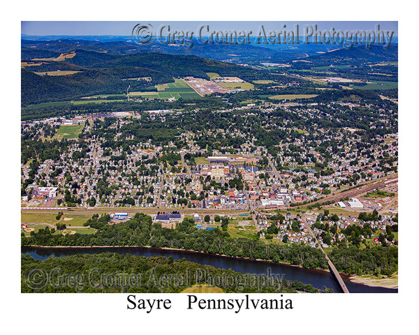 Aerial Photo of Sayre, Pennsylvania America from the Sky