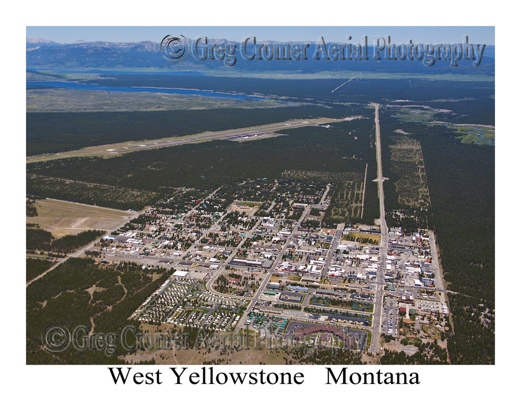 Aerial Photo of West Yellowstone, Montana