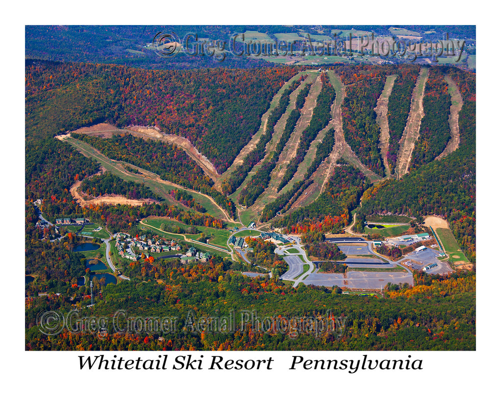 Aerial Photo of White Tail Ski Resort, Pennsylvania