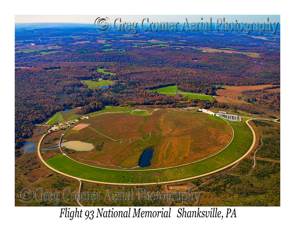 20th Anniversary - Aerial Photo of Flight 93 National Memorial - Shanksville, Pennsylvania