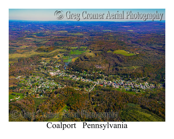 Aerial Photo of Coalport, Pennsylvania America from the Sky