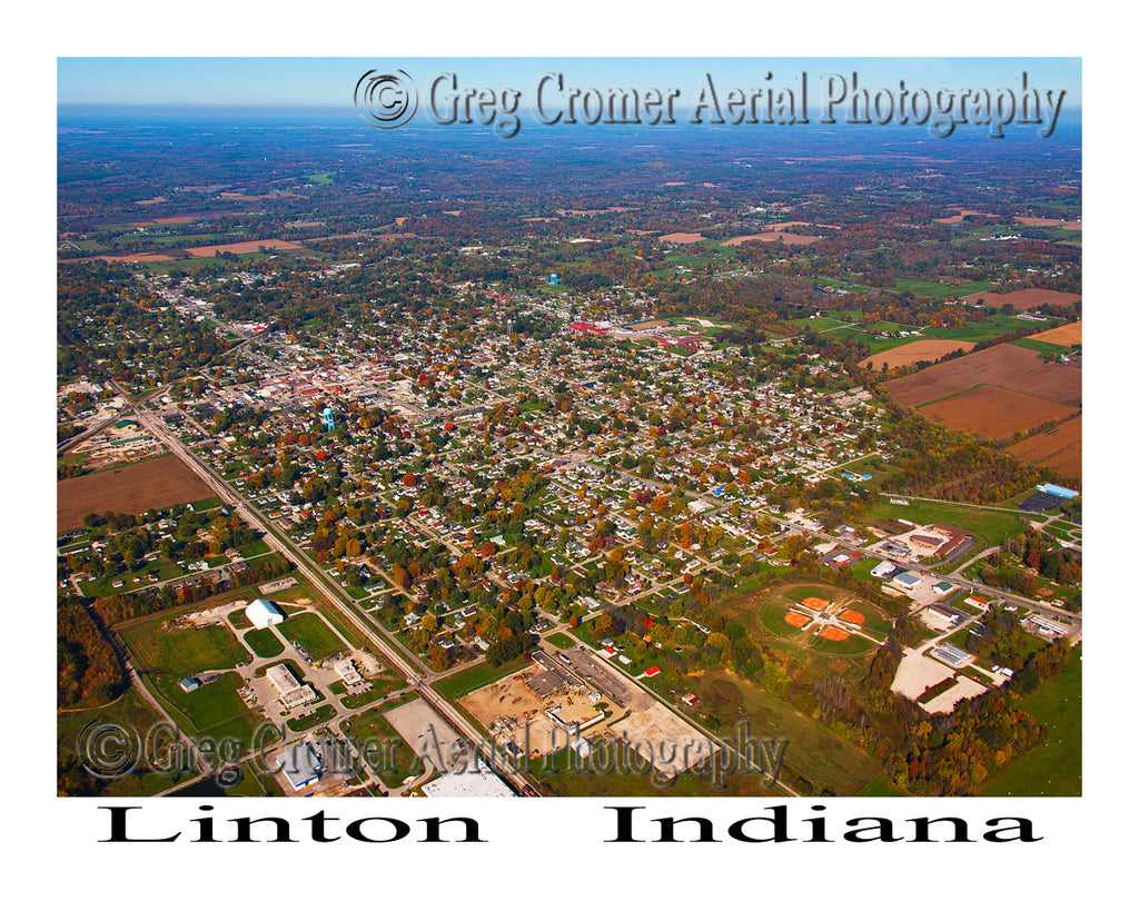 Aerial Photo of Linton, Indiana