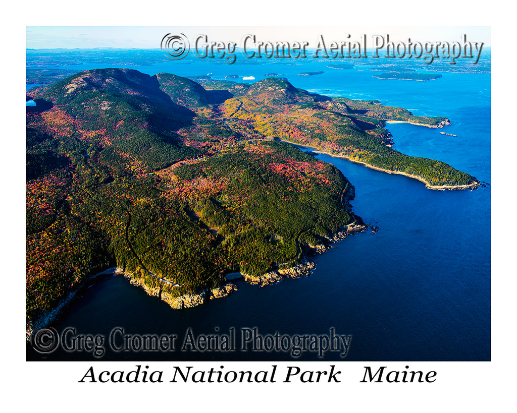 Aerial Photo of Acadia National Park, Maine