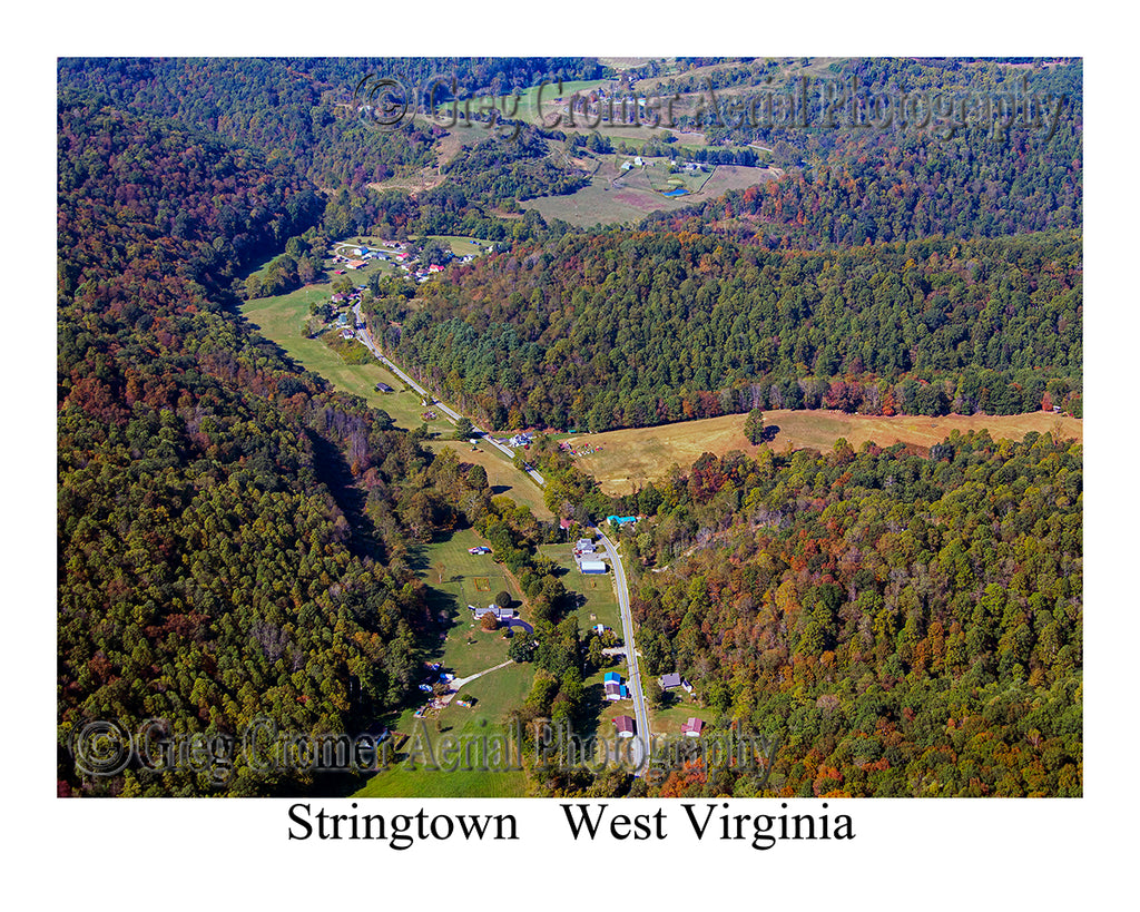 Aerial Photo of Stringtown, West Virginia