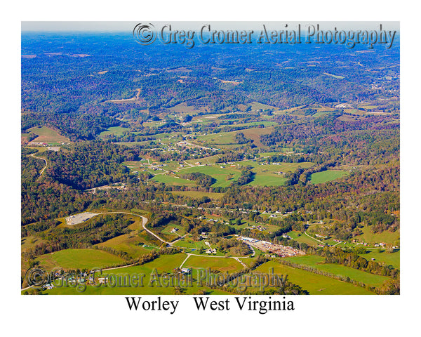 Aerial Photo of Worley, West Virginia