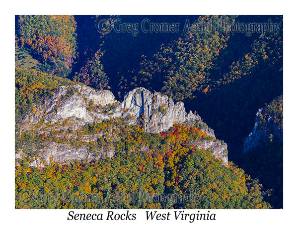 Aerial Photo of Seneca Rocks, West Virginia