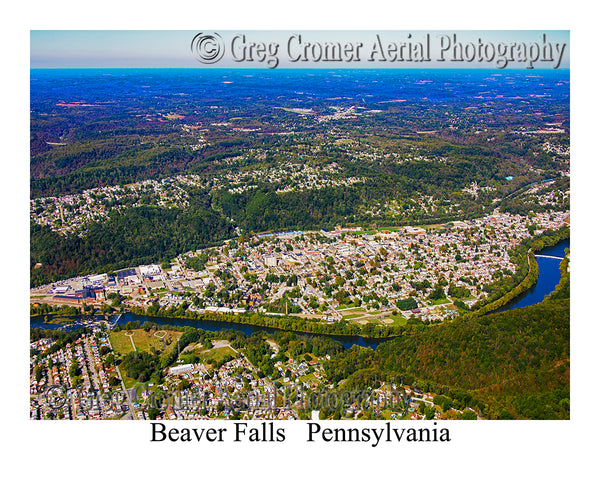 Aerial Photo of Beaver Falls, Pennsylvania