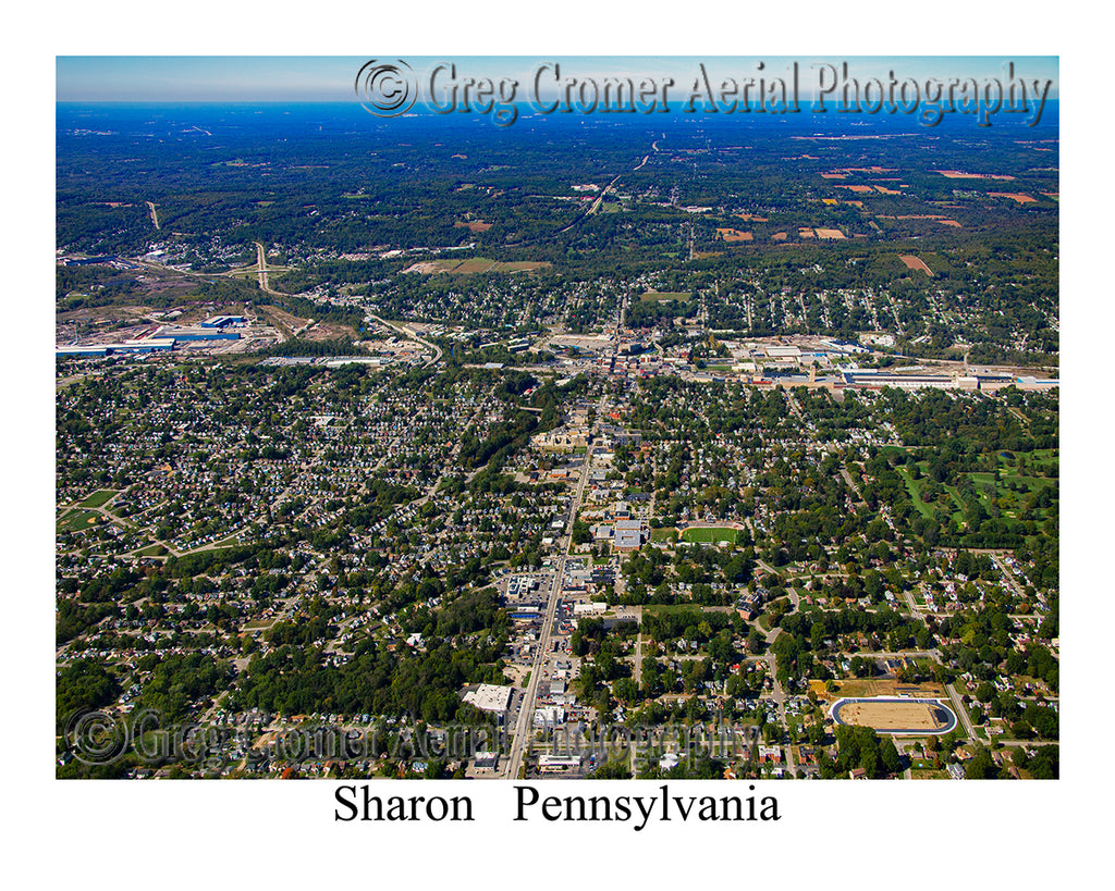 Aerial Photo of Sharon, Pennsylvania