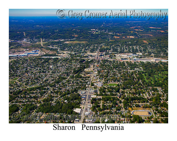 Aerial Photo of Sharon, Pennsylvania