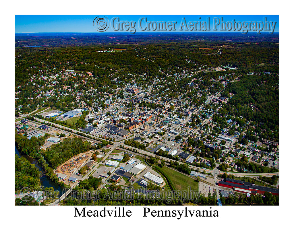 Aerial Photo of Meadville, Pennsylvania