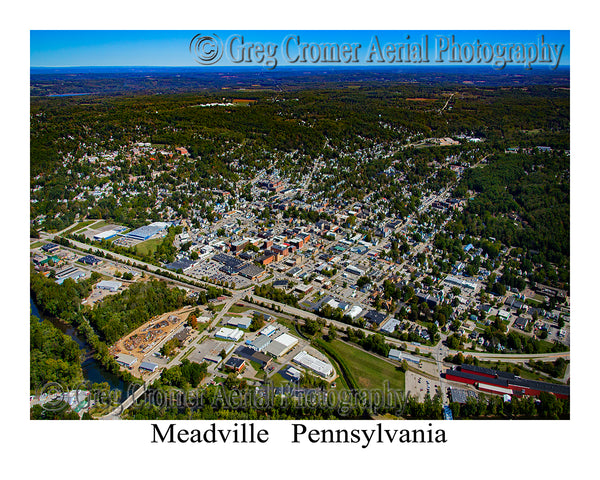 Aerial Photo of Meadville, Pennsylvania