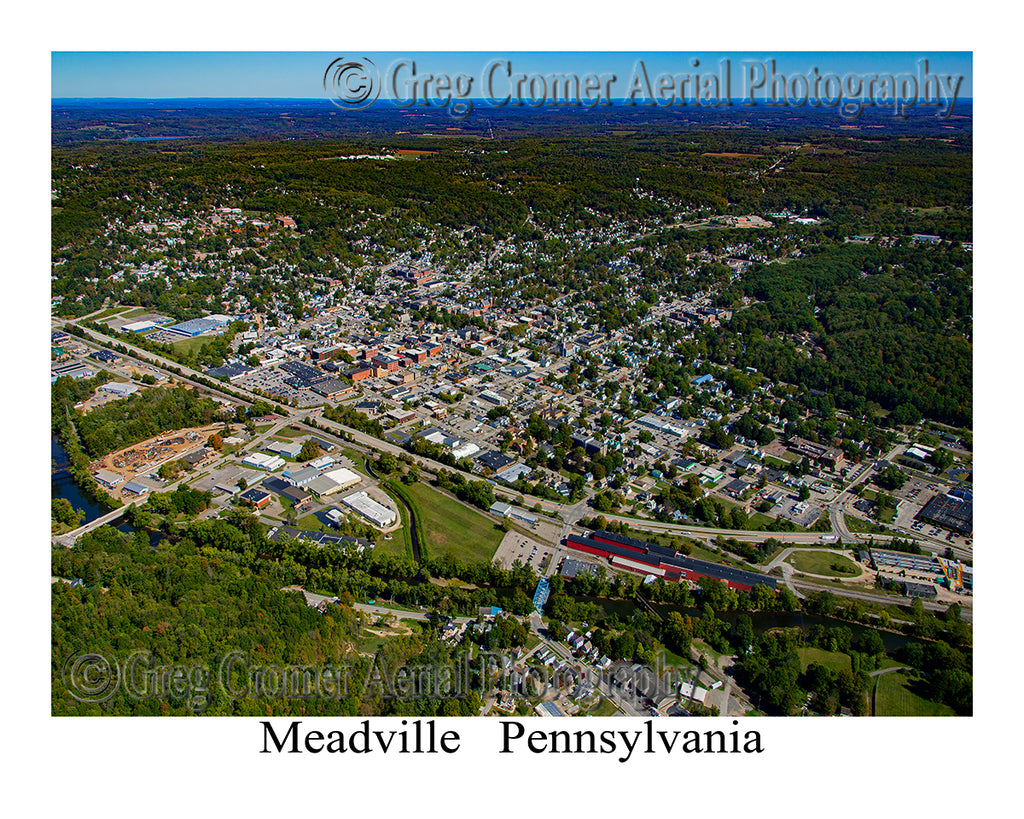 Aerial Photo of Meadville, Pennsylvania