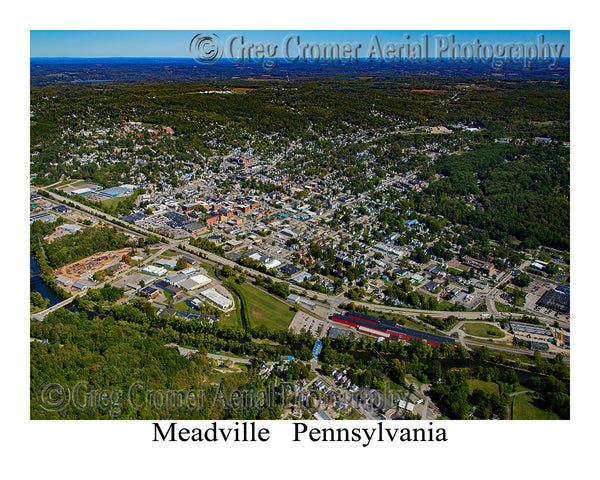 Aerial Photo of Meadville, Pennsylvania