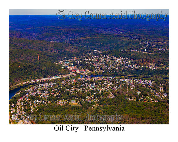Aerial Photo of Oil City, Pennsylvania