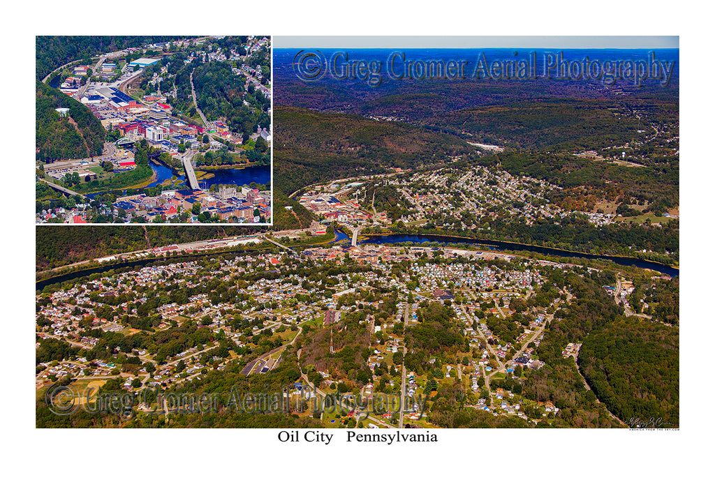Aerial Photo of Oil City, Pennsylvania