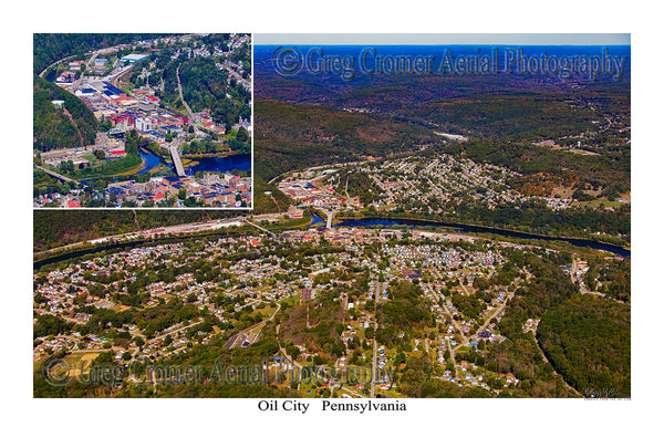 Aerial Photo of Oil City, Pennsylvania
