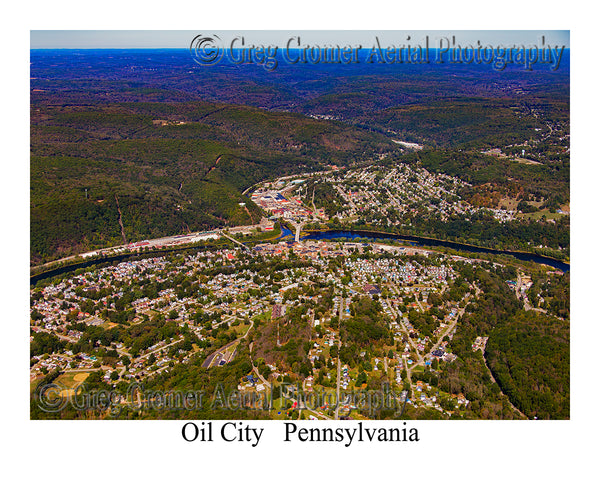 Aerial Photo of Oil City, Pennsylvania