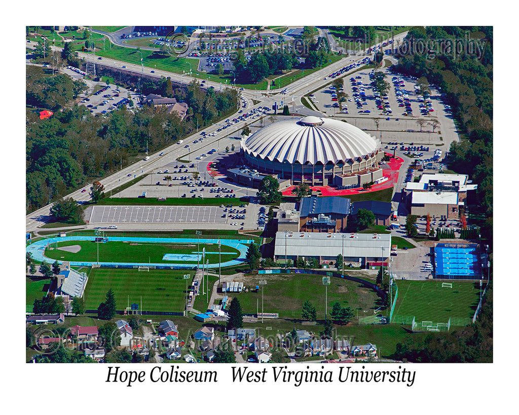 Aerial Photo of Hope Coliseum - West Virginia University, Morgantown, West Virginia