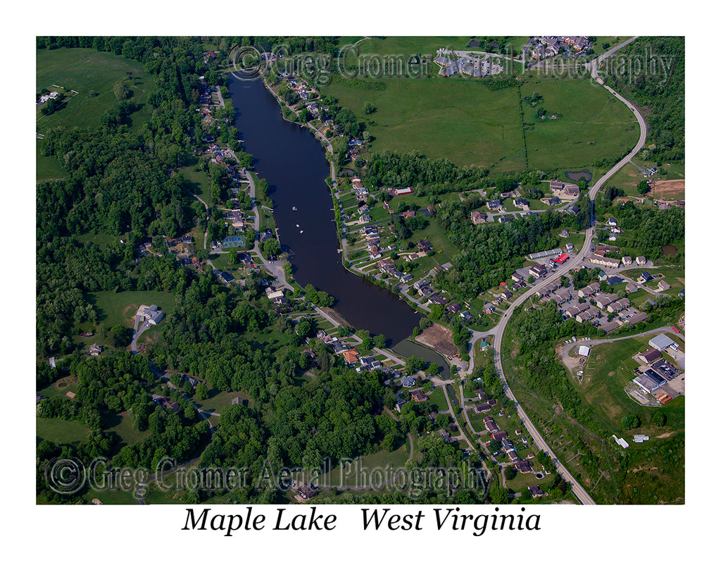 Aerial Photo of Maple Lake - Bridgeport, West Virginia