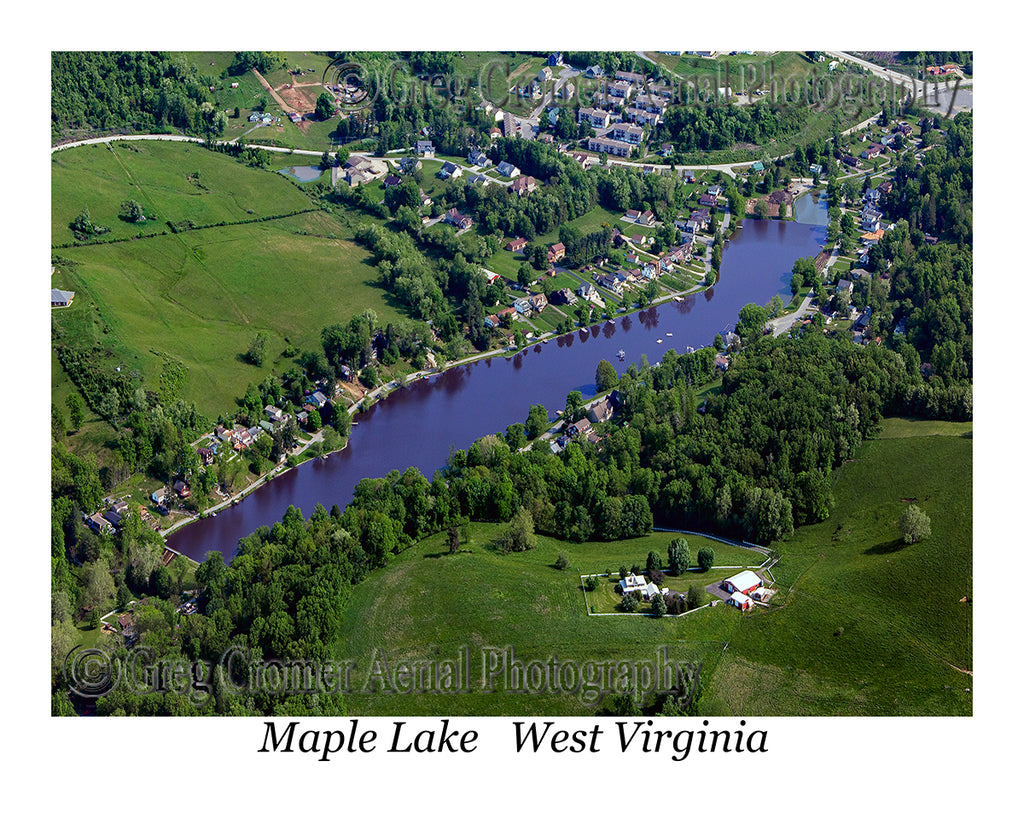 Aerial Photo of Maple Lake - Bridgeport, West Virginia