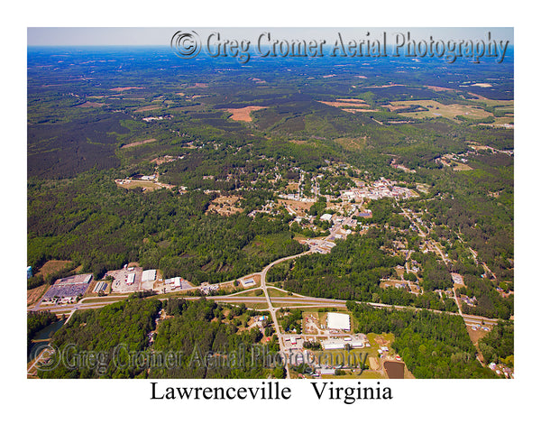 Aerial Photo of Lawrenceville, Virginia
