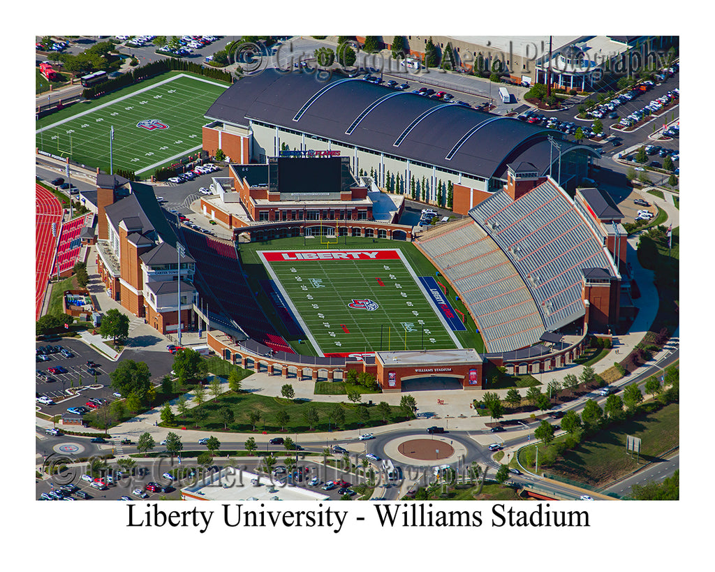 Aerial Photo of Williams Stadium - Liberty University - Lynchburg, Virginia