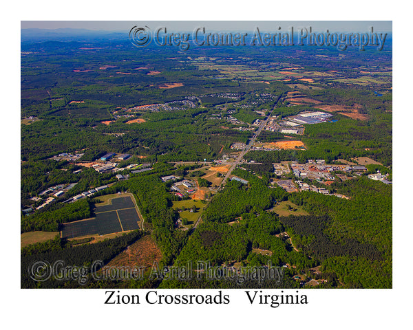 Aerial Photo of Zion Crossroads, Virginia