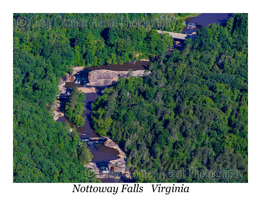 Aerial Photo of Nottoway Falls - Victoria, Virginia