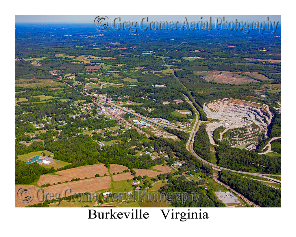 Aerial Photo of Burkeville, Virginia