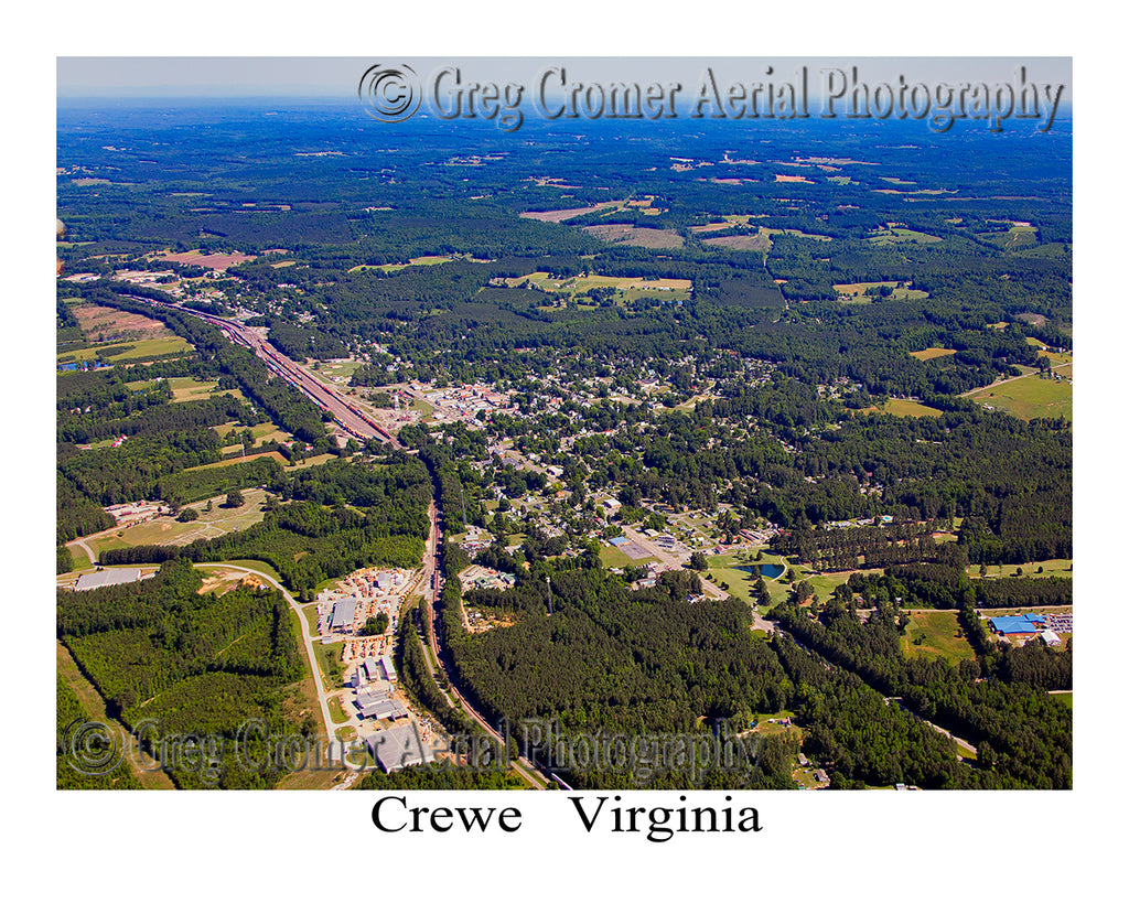 Aerial Photo of Crewe, Virginia