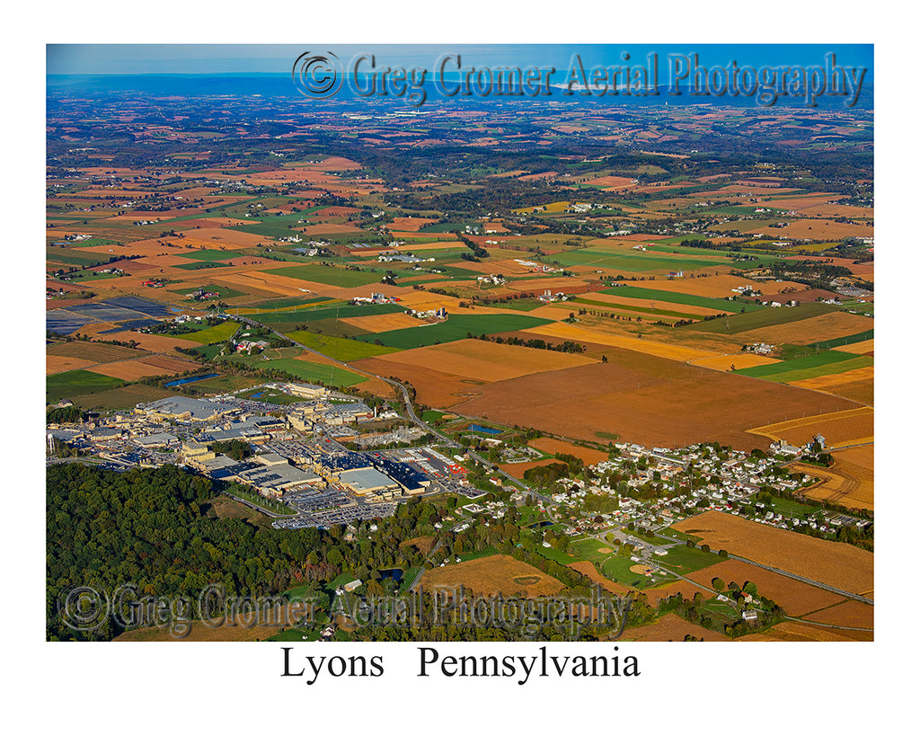 Aerial Photo of Lyons, Pennsylvania