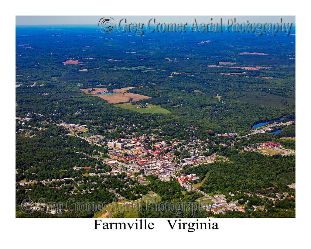 Aerial Photo of Farmville, Virginia