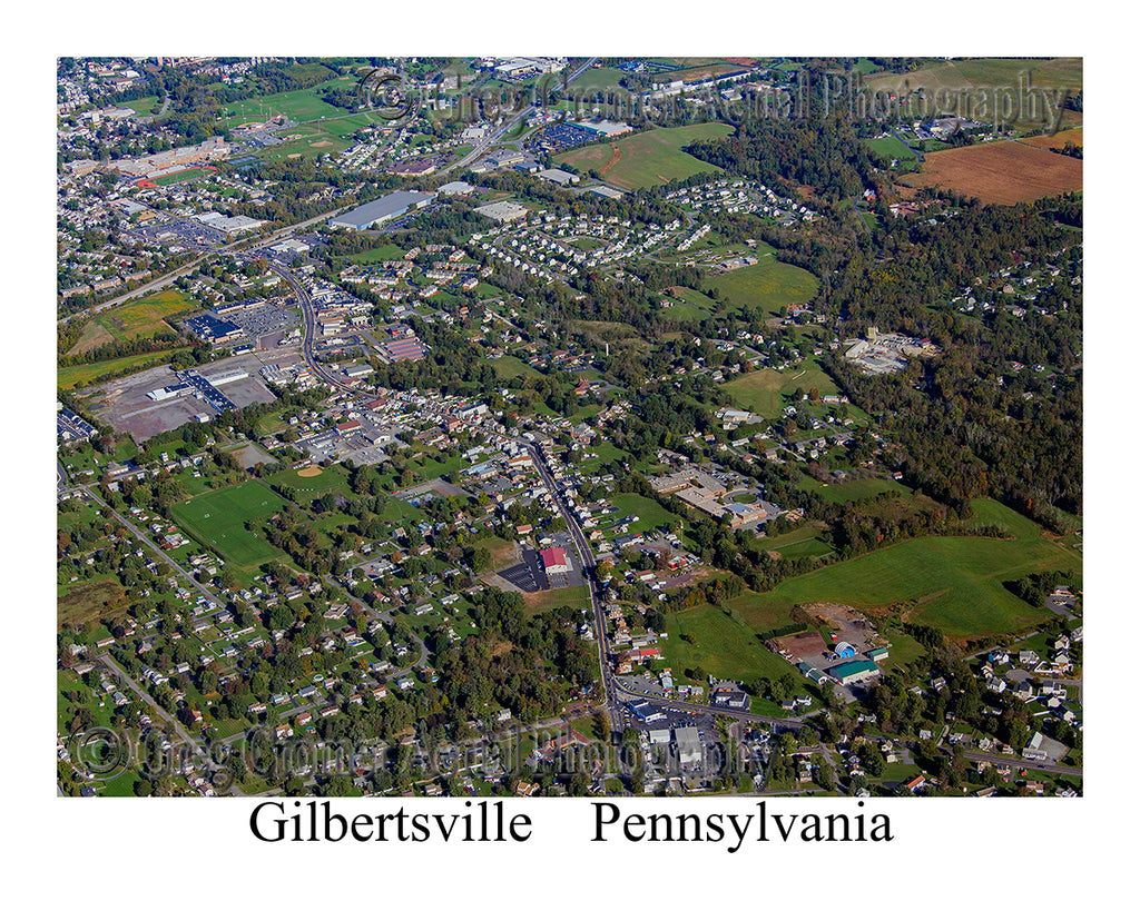 Aerial Photo of Gilbertsville, Pennsylvania