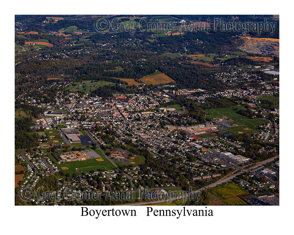 Aerial Photo of Boyertown, Pennsylvania