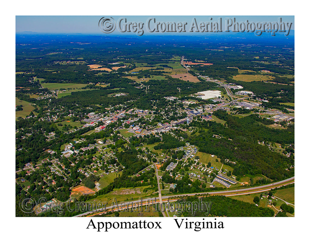 Aerial Photo of Appomattox, Virginia