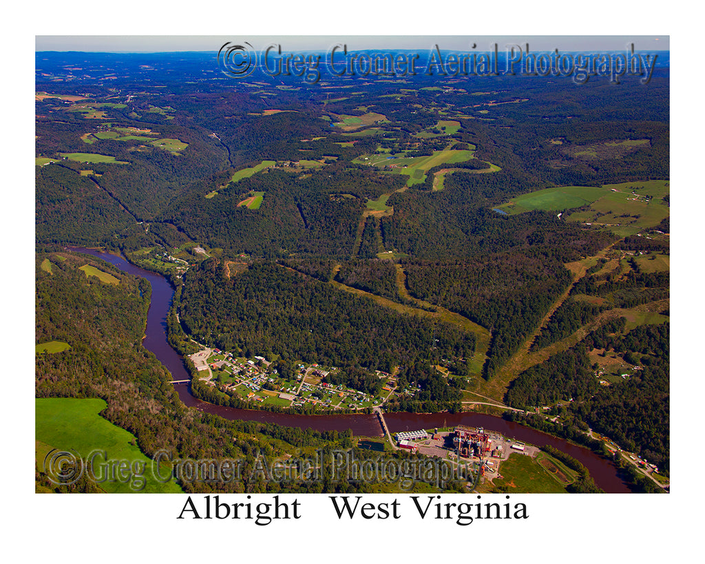 Aerial Photo of Albright, West Virginia
