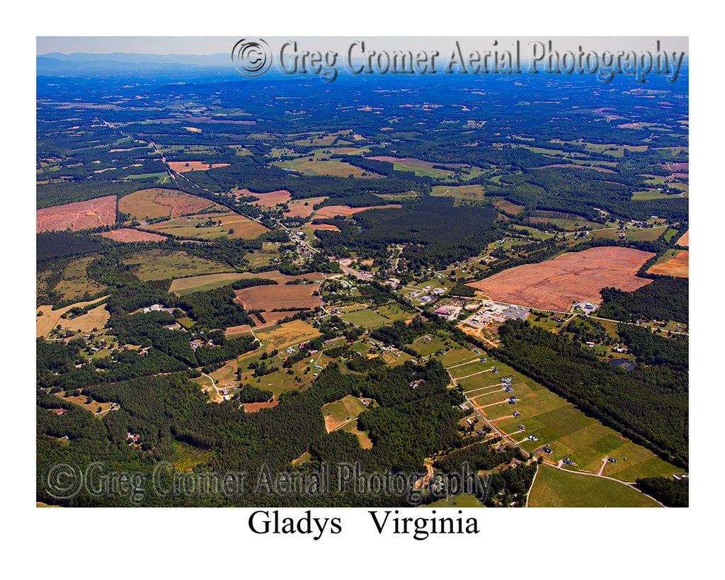 Aerial Photo of Gladys, Virginia