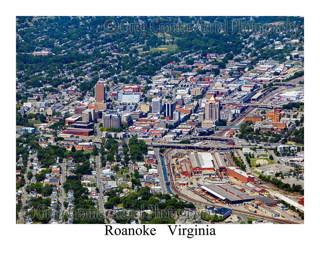 Aerial Photo of Roanoke, Virginia