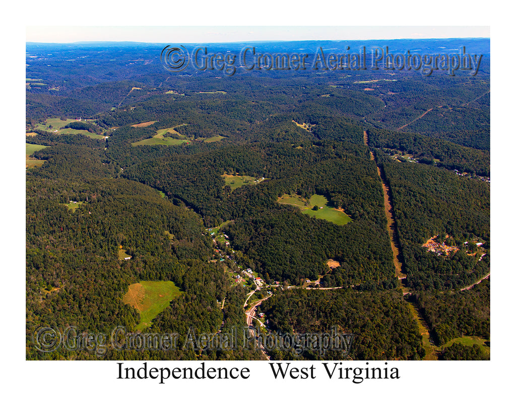 Aerial Photo of Independence, West Virginia