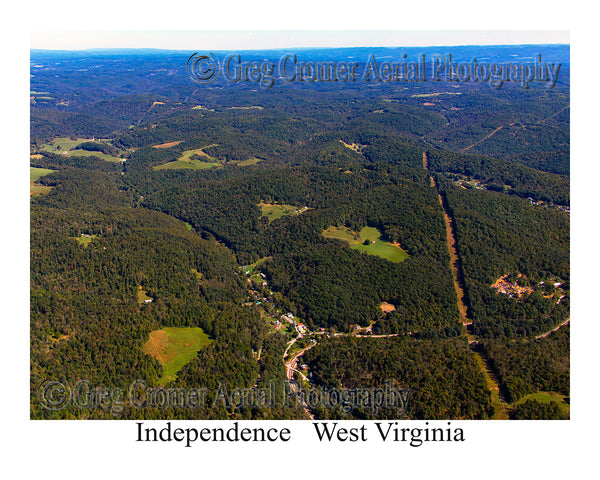 Aerial Photo of Independence, West Virginia