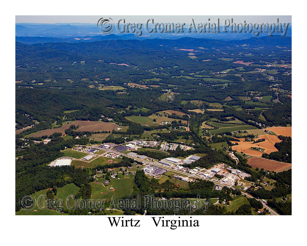 Aerial Photo of Wirtz, Virginia