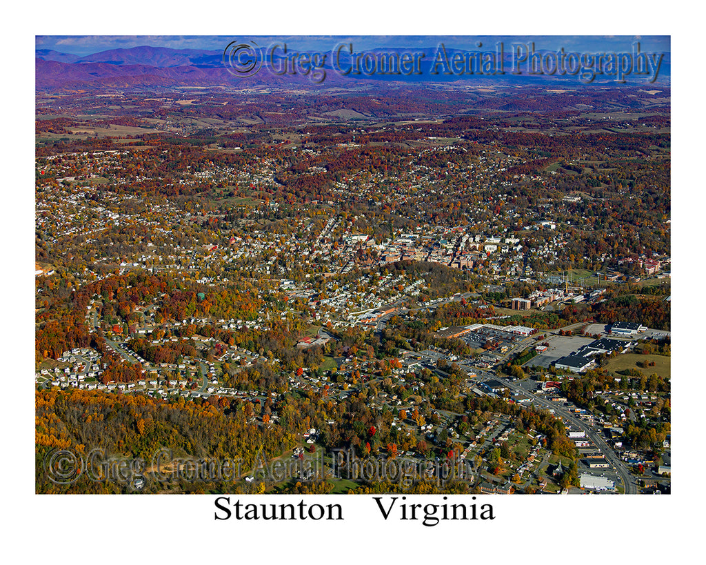 Aerial Photo of Staunton, Virginia