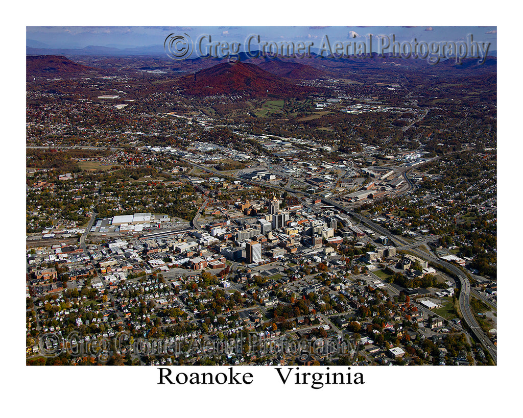 Aerial Photo of Roanoke, Virginia