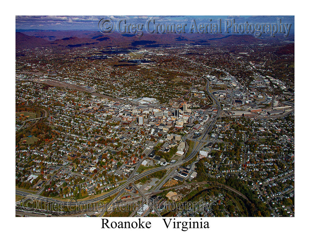 Aerial Photo of Roanoke, Virginia