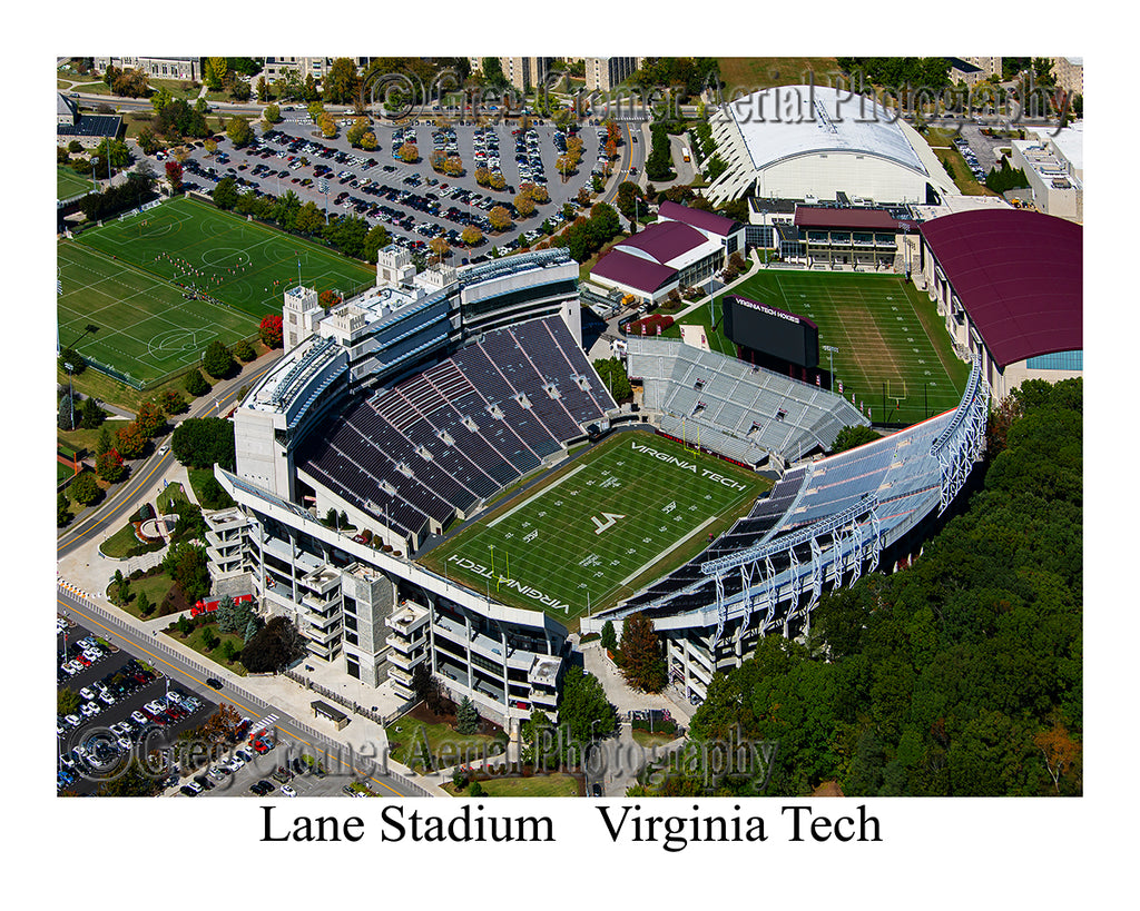 Aerial Photo of Virginia Tech - Lane Stadium - Blacksburg, Virginia