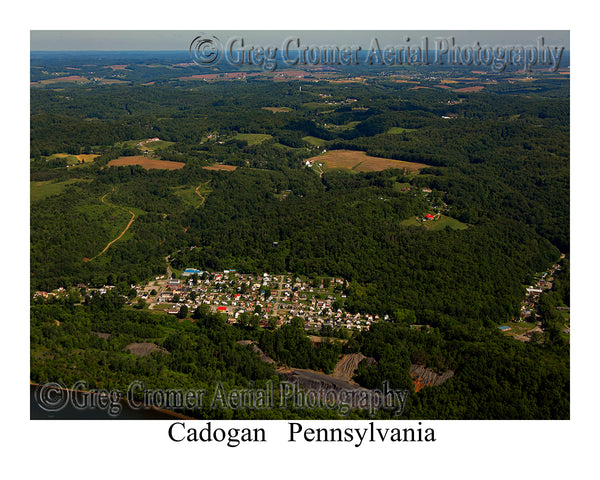 Aerial Photo of Cadogan, Pennsylvania