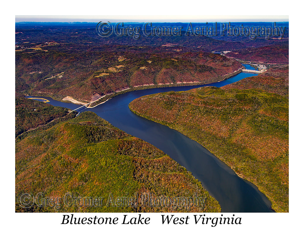 Aerial Photo of Bluestone Lake, West Virginia