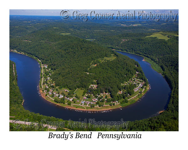 Aerial Photo of Brady's Bend (Scenic View), East Brady, Pennsylvania