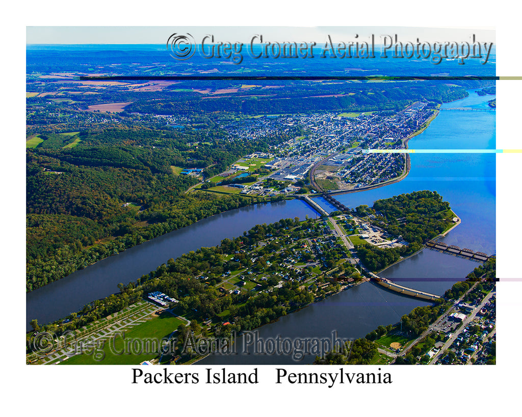 Aerial Photo of Packers Island - Sunbury, Pennsylvania